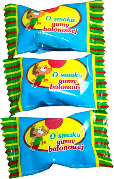 Słodycze Optimal Karmelki nadziewane o samku gumy balonowej 3kg